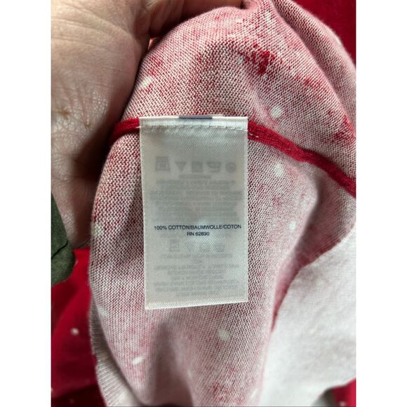 Lands’ End Supima Cotton Red Snowflake Cardigan Women’s L Holiday Sweater - Picture 6 of 10